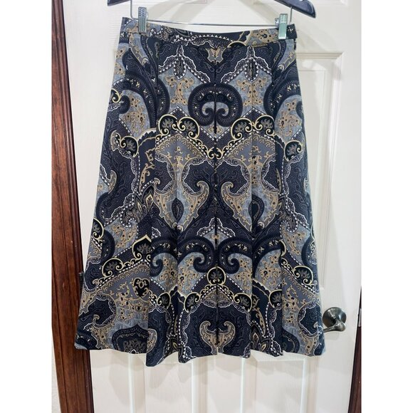 Geiger Collections Women's Paisley Skirt 38 Pure New Wool Viscose Lining - Picture 8 of 9